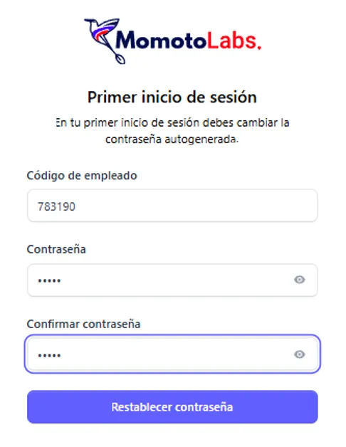 Página de registro